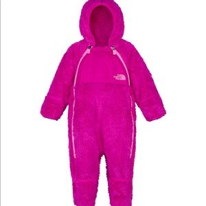 North Face infant girls' hooded all-in-one
